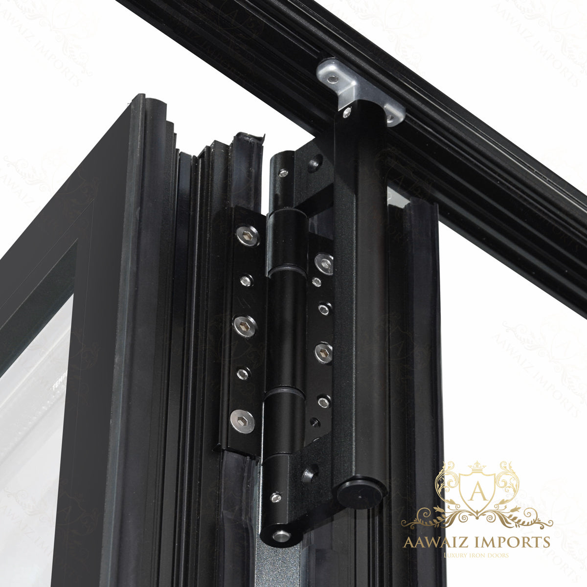 9 Ft Wide By 8 Ft Tall (108" By 96") Aluminum Bi Fold Patio Door Outswing Thermal Break Insulated Matt Black Finish